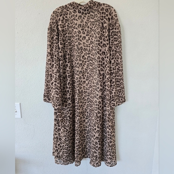 Susan Graver Kimono Long Cardigan Plus Womens Lightweight Animal Print One Size - Picture 11 of 12